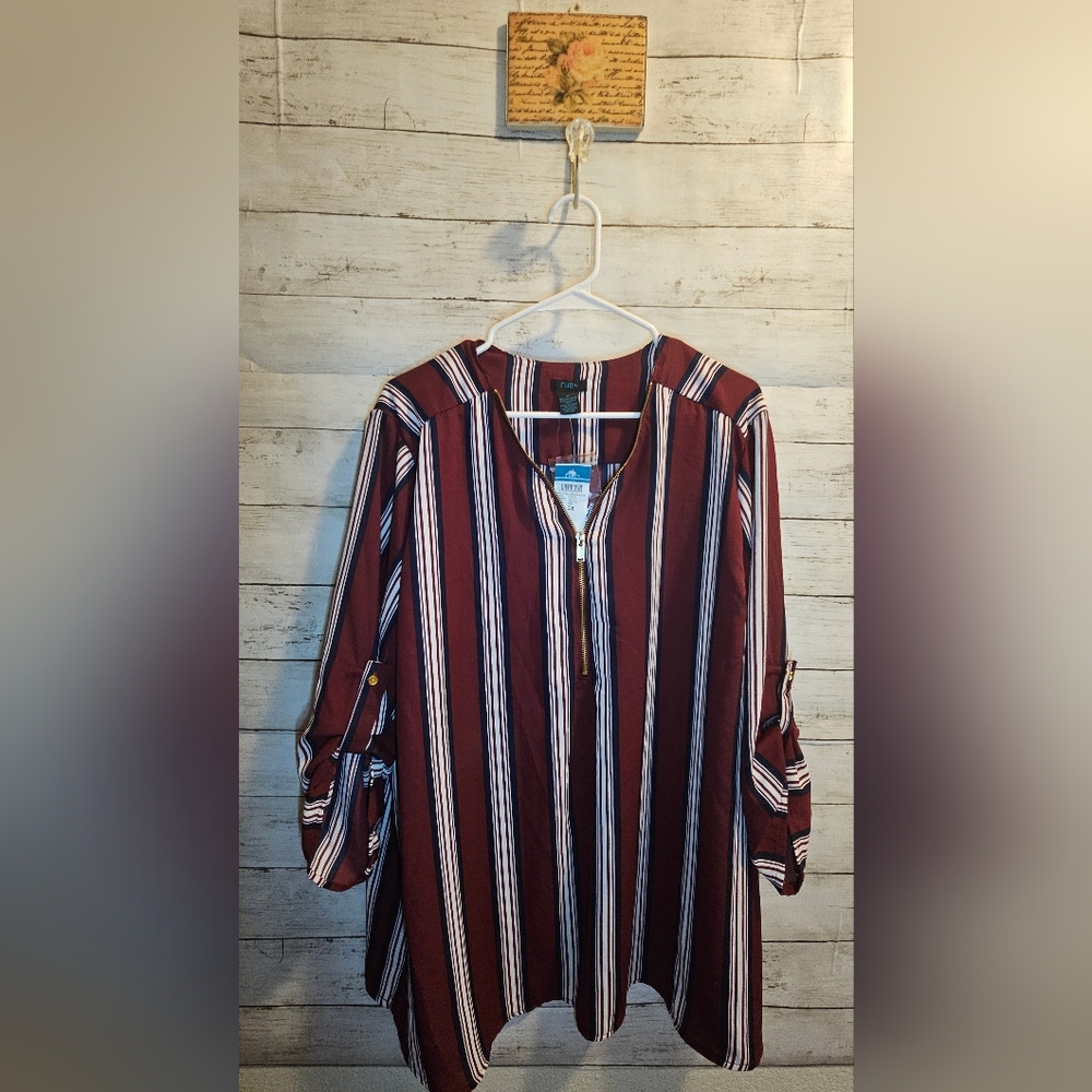NWT RUE 21 Plus Size Stripped Blouse 3X